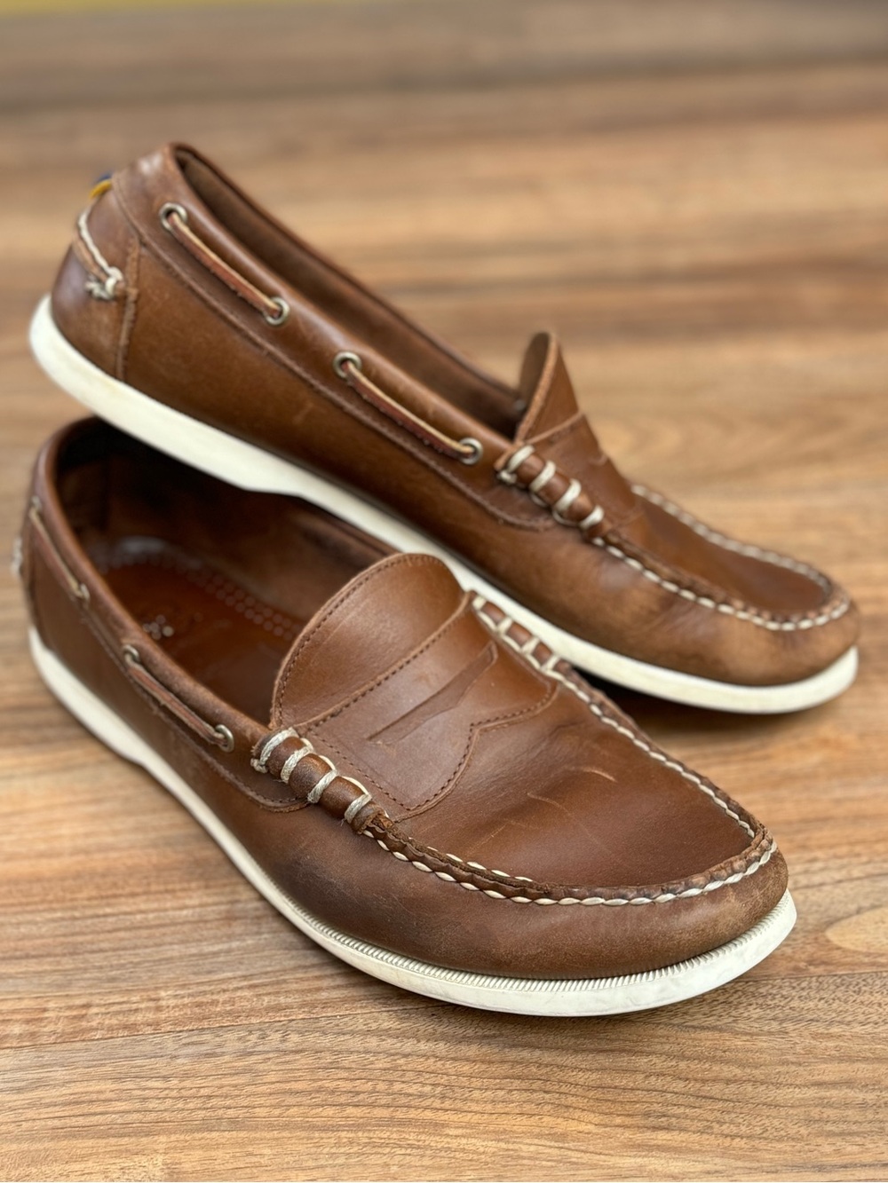 Allen Edmonds Kirkwood Beefroll Penny Loafers Brown Leather Mens 11D